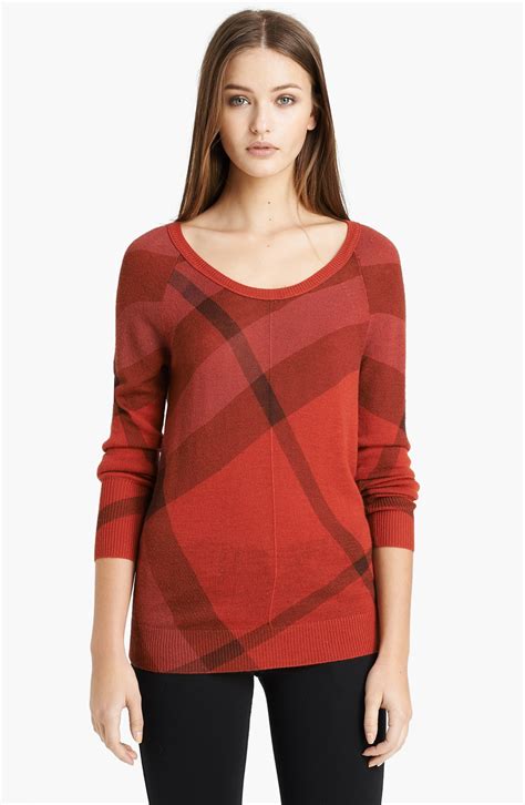 burberry brit check pattern sweater|Burberry cashmere check sweater.